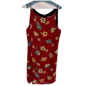 Tessuto Floral Red Sleeveless slip Dress size 12